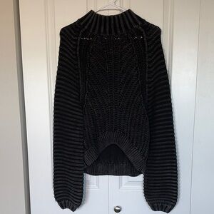Free People Black Turtleneck Sweater